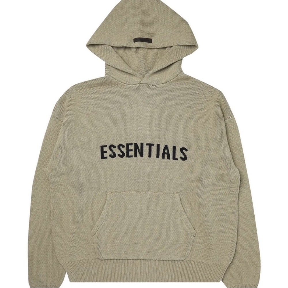 Fear of God Essentials Knit Hoodie in Pistachio